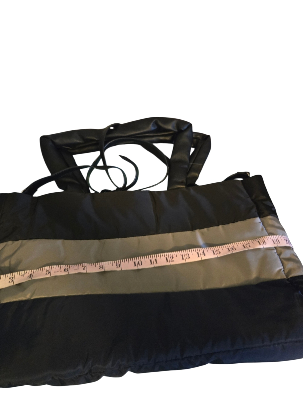 Chinese Laundry Black and Gray Puffer Tote - Picture 7 of 8